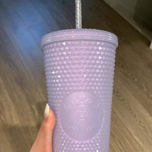 Starbucks limited Christmas iridescent Icy lilac white studded tumbler